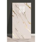 10 Adet, 30x60cm Gold Damar Mermer Desenli Kendinden Yapışkanlı Banyo PVC Duvar Paneli-M6002