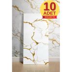 10 Adet 30X60cm Gold Mermer Desen Yapışkanlı Köpük Duvar Paneli Kağıdı Banyo,Tezgah Arasıtx-077