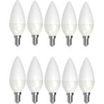 10 Adet 5-7 Watt E14 Ince Duy Beyaz Işık Mum Buji LED Ampul