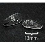10 Adet (5 Çift) Gözlük Burun Pedi - Vidalı Damla Silikon Plaket 13 mm - Yumuşak Konforlu Set