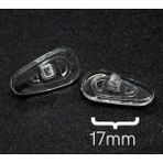 10 Adet (5 Çift) Gözlük Burun Pedi - Vidalı Damla Silikon Plaket 17 mm - Yumuşak Konforlu Set