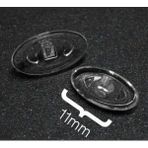 10 Adet (5 Çift) Gözlük Burun Pedi - Vidalı Elips Silikon Plaket 11 mm - Yumuşak Konforlu Set