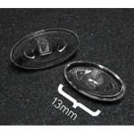 10 Adet (5 Çift) Gözlük Burun Pedi - Vidalı Elips Silikon Plaket 13 mm - Yumuşak Konforlu Set