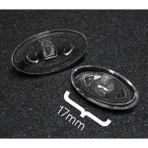 10 Adet (5 Çift) Gözlük Burun Pedi - Vidalı Elips Silikon Plaket 17 mm - Yumuşak Konforlu Set
