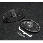 10 Adet (5 Çift) Gözlük Burun Pedi - Vidalı Elips Silikon Plaket 19 mm - Yumuşak Konforlu Set