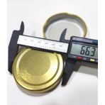 10 Adet 63 Mm Uzun Etekli Geniş Kenar Metal Konserve Kavanoz Kapağı Dış:66mm-Içi:63mm 25 Yıl Garanti