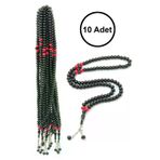 10 Adet 99LU Namaz Tesbihi 10MM Hac Umre Hediyelik - Siyah