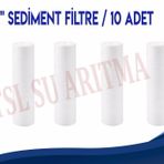 10 Adet Açık Kasa Su Arıtma Filtre 5 Mikron Sediment Spun Filtre