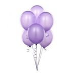 10 Adet Açık Mor- Lila Metalik Uçan Özellikli Balon