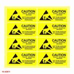 10 Adet Antistatik Uyarı Etiketi Elektrostatik Elektrik Esd İkaz Caution Dikkat Yapışkan Stiker 5x25mm Elektronik Devre Paket Kapatıcı Label