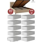 10 Adet Antrasit Çizgili Büyük Boy Baza Altı ve Çekyat Hurç - 65X45X22 cm - Organizer. - Gri - 45 x 65