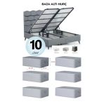 10 Adet Büyük Boy Antrasit Bazaaltı Hurç Yastık Hurcu 64 X 45 X 22 Cm