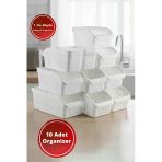 10 Adet Büyük Buzdolabı Raf Düzenleyicisi 29X20x13 Cm