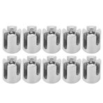 10 adet Cross Cable Clamp paslanmaz çelik tel bağlantı kelepçesi, kilit, iç ve dış mekan için (M12 5 mm)