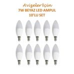 10 ADET CT 4079 Cata 7W Buji Led Ampul Günışığı 3200k