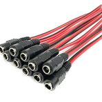 10 adet DC DİŞİ 12V fiş DC KAMERA TİMSAH KROKODİL KABLOSU 5.5 * 2.1mm 5.5x2.5mm