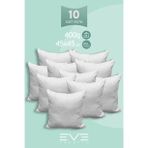 10 Adet Diamant Plus Kare Kırlent Yıkanabilir Antialerjik Silikon Elyaf Yastık 40X40cm 400 Gr