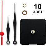 10 Adet, Duvar Saat Mekanizması, Sessiz, 10 Mm Şaft, Saat Motoru, Diğer