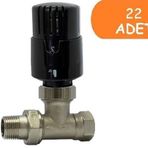 10 Adet Eca Trv4 Termostatik Düz Radyatör Valfi Petek Vanası Siyah 802120117