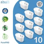 10 Adet Filtre PurePro I Su Arıtma Sürahi Filtresi I Jugg ve Brita Maxtra+ Pro ile Uyumlu