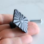 10 Adet Güneş Kare Düğme Mat Siyah Kulp Mobilya Mutfak Dolabı Çekmece Dolap Kapak Kulpu Kulb Metal