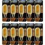 (10 Adet) Heka 6W (48W) 2500K (Günışığı) E27 Duylu (Kalın Duy) Şeffaf LED Ampul - Gün Işığı