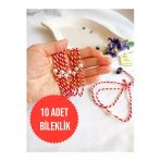 10 Adet İnci Boncuklu Marteniçka Bileklik Krem Şans Bereket Arkadaş Sevgili Eş Çocuk Hediye