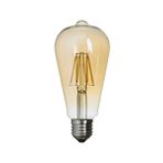 10 Adet K2 6W E27 2700K Sari Isik St64 Led Flamanli Rustik Ampul Kes605