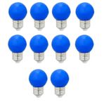 10 Adet K2 MAVİ Işık 5 Watt Led Gece Lambası Ampulü, E27 Duylu Ağaç Feneri Ampulü