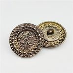 10 adet Klasik Vintage Ceket Kaban Düğmesi DIY Dikiş Aksesuarları Giyim için Dekoratif Düğmeler 20mm Altın Metal Dikiş Düğmeleri (Color : Golden, Size : 25mm-10pcs)