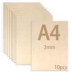 10 adet kontrplak 3 mm, kontrplak A4, 30 x 21 cm ahşap plaka, kendin yap ahşap işleri, lazer işleme, yakma boyama, model yapımı, dekorasyon, tablo için ahşap plakalar (A4 – 300 x 210 x 3 mm)
