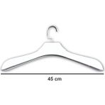 10 Adet Lama Kancalı, Plastik, Ceket, Palto, Kaban Askısı 45 cm - Beyaz