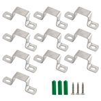 (10 Adet) M25x25mm Kare Boru Braketi 304 Paslanmaz Çelik U Şekli Metal Braket Boru Askı Askı Hortum Kelepçesi