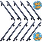 10 Adet Maça Siyah Metal Kulp 160 Mm-16 Cm Mobilya Çekmece Mutfak Dolabı Dolap Kulpları Kulbu Kulpu