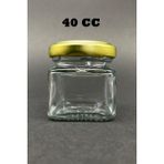 10 Adet Metal Gold Kapaklı Cam 40CC Mini Baharat Süs Saklama Kabı Kavanozu - Şeffaf - 40 ml
