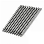 (10 Adet) Mıknatıslı 100 Mm Pozidriv Bits Uç Pz2 Manyetik 1/4" Matkap Ucu 10 Cm Matkap Ucu Uç