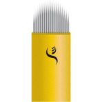 10 Adet Mikroblading Iğnesi, 0.18MM, 18 U, Yüksek Kalite, Güvenli ve Dayanıklı - Antik Altın