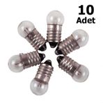 10 Adet, Mini Ampül, Deney Setleri Için, 2,5 V, Sarı Ampul, Lamba