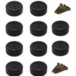 10 adet mobilya ayağı, siyah, yuvarlak, 33 x 13 mm, plastik mobilya ayakları, dolap, kanepe, sandalye için, sabitleme için, kolay montaj