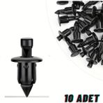 10 Adet Motosiklet Çamurluk Klipsi, Honda, Kawasaki, Suzuki Gsx-R, Yamaha Yzf R1 R6 Atv ve Diğer Modeller Için Uygun - Siyah - Siyah