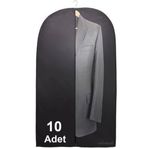 10 Adet Nonwoven 100x63 Nefes Alan Fermuarlı Takım Elbise Kılıfı Toz Tutmaz