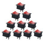 10 Adet - On-Off Anahtar Kırmızı, KCD1-101, Mini Aç Kapa Anahtar