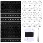 10 adet pantolon ayarlayıcı, ayarlanabilir elastik bel lastiği, pantolon bel kısmı daraltır, klipsli, düz dikiş bandı makarası, düğme düğmeli, pantolon, kot etek, kadın ve erkek için