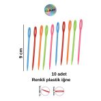 10 Adet Plastik İğne 9 Cm, Örgü İğnesi