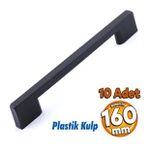 10 Adet Plastik Kulp Kopru Mobilya Mutfak Dolabi Cekmece Dolap Kulplari Kapak Kulpu Siyah 160 Mm