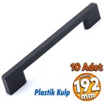 10 Adet Plastik Kulp Kopru Mobilya Mutfak Dolabi Cekmece Dolap Kulplari Kapak Kulpu Siyah 192 Mm