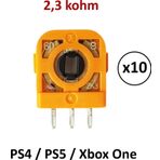 10 Adet Ps4 Ps5 Xbox One 2.3K Mikro Direnç Potans Switch Turuncu