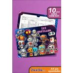 10 Adet Robotlar Temali Ilkokul A4 Karne Kilifi Karne Susleme 24X34