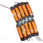 10 Adet Sarı Parmak Lamba 6 LED 12V 24V