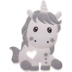 10 Adet Silikon Unicorn Bebek Diş Kaşıyıcı Gıda Sınıfı Emzik Zincir Aksesuarları Diş Çıkarma Takı Kolye Dişler Noel Oyuncaklar Kemirgen | Bebek Dişçileri - Gri